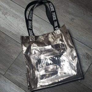 PINK Victoria's Secret |  Metalic Silver / Gold Tote